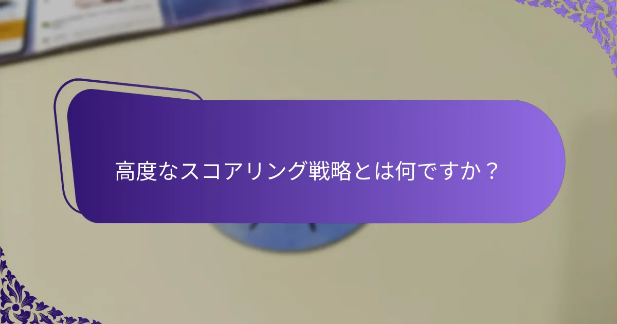 リソース管理はどのようにスコアリングを最適化できますか？