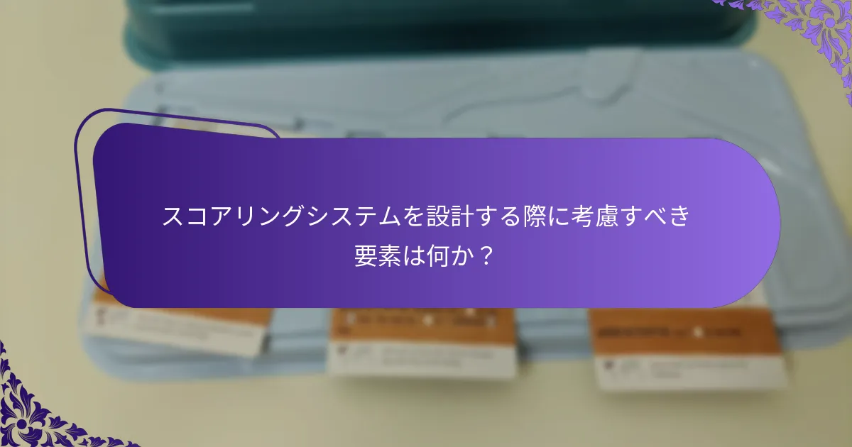 スコアリングメカニクスの実装における一般的な落とし穴は何か？